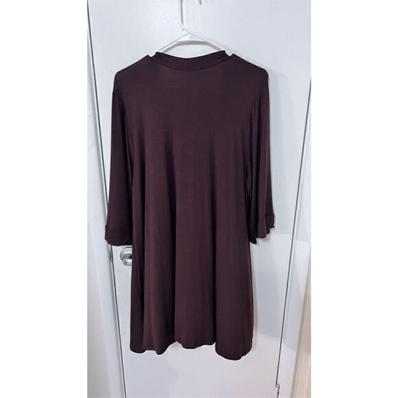 24Seven Comfort Apparel Womens Open Front Cardigan Brown Plus Size 1X P1-256 NWT - Picture 8 of 13
